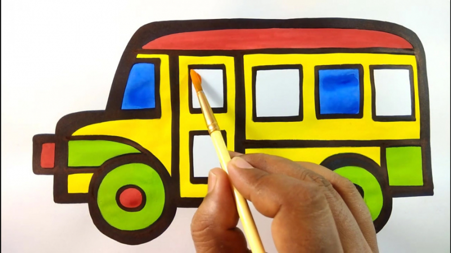 آموزش نقاشی به کودکان  اتوبوس...