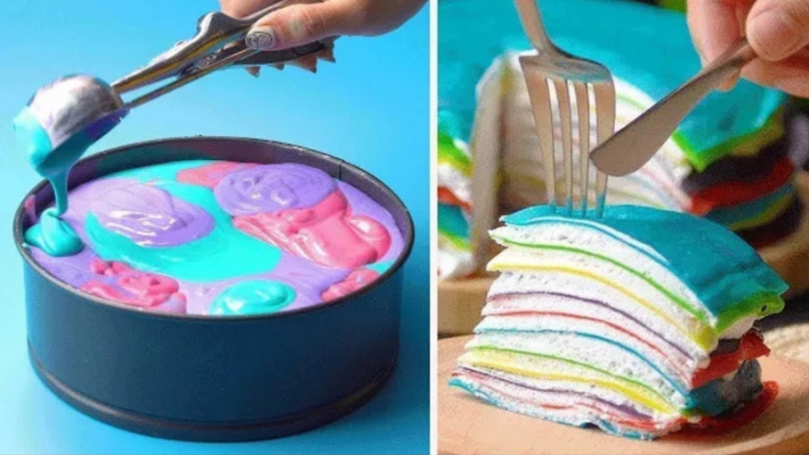 دستور تهیه کیک های رنگی خلاقان...