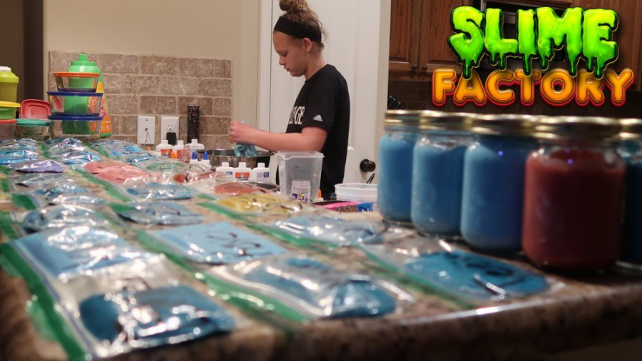 کارخانه ساخت اسلایم در خانه !