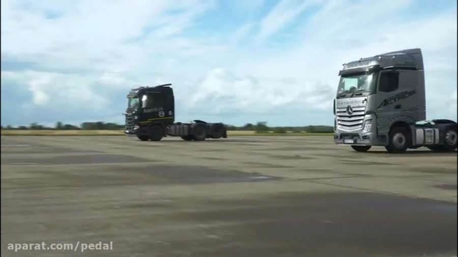 درگ عجیب کامیون ها: مرسدس بنز...