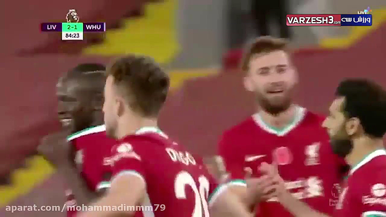خلاصه بازی لیورپول 2  وستهام 1...