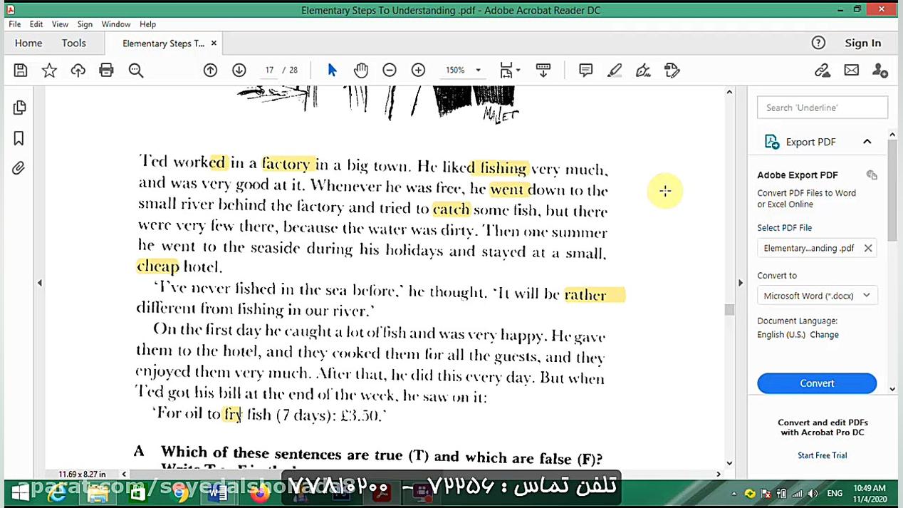 زبان نهم  جلسه دهم آفلاین  کتا...