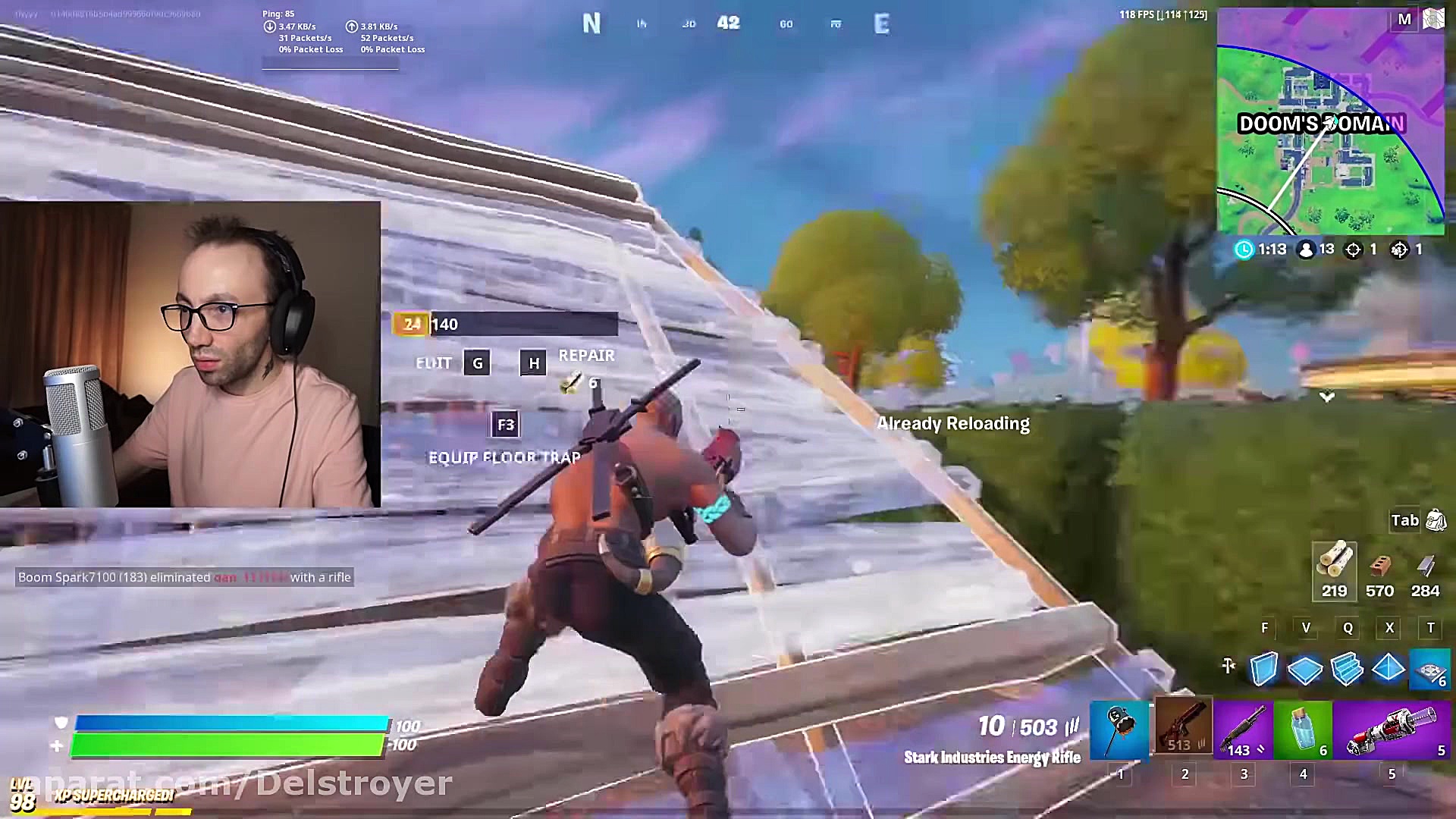 گیمپلی فورتنایت با tinyone pla...