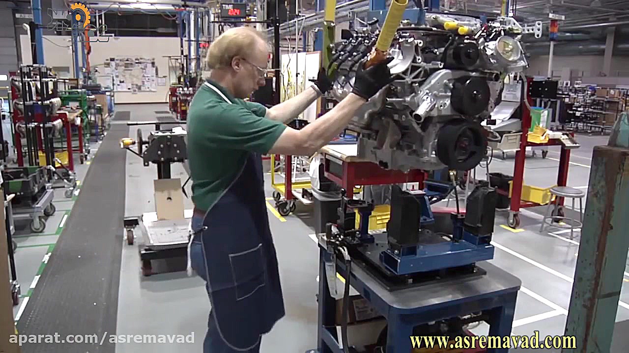 مونتاژ موتور V8 خودروی شورلت ک...