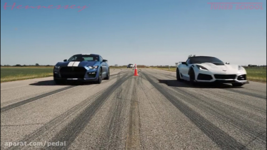 درچ شلبی GT500 با شورولت کوروت...