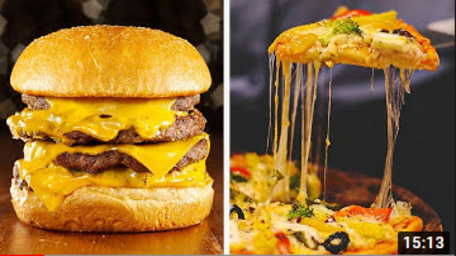 40 دستور تهیه پیتزا و برگر بصو...