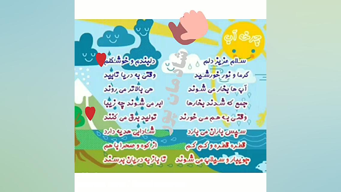 علوم سوم دبستان چرخه ی آب