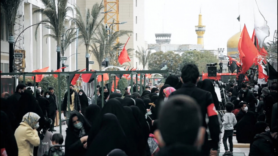 پیاده روی اربعین در خیابان آیت...