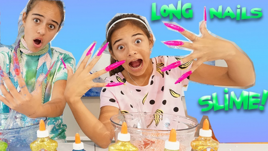 چالش اسلایم با ناخن بلند
