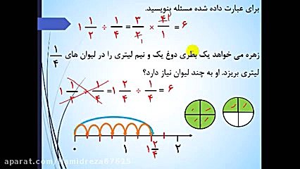تقسیم کسرها ( کسر بر کسر )