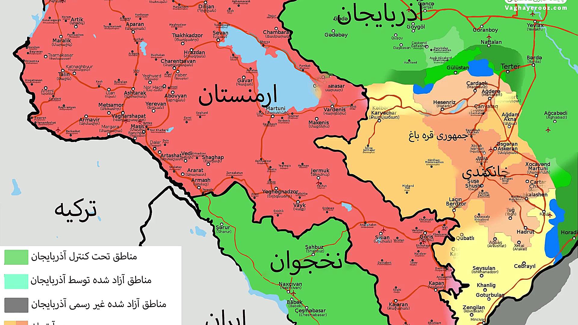 ویدئو نقشه پیشروی های جمهوری آ...