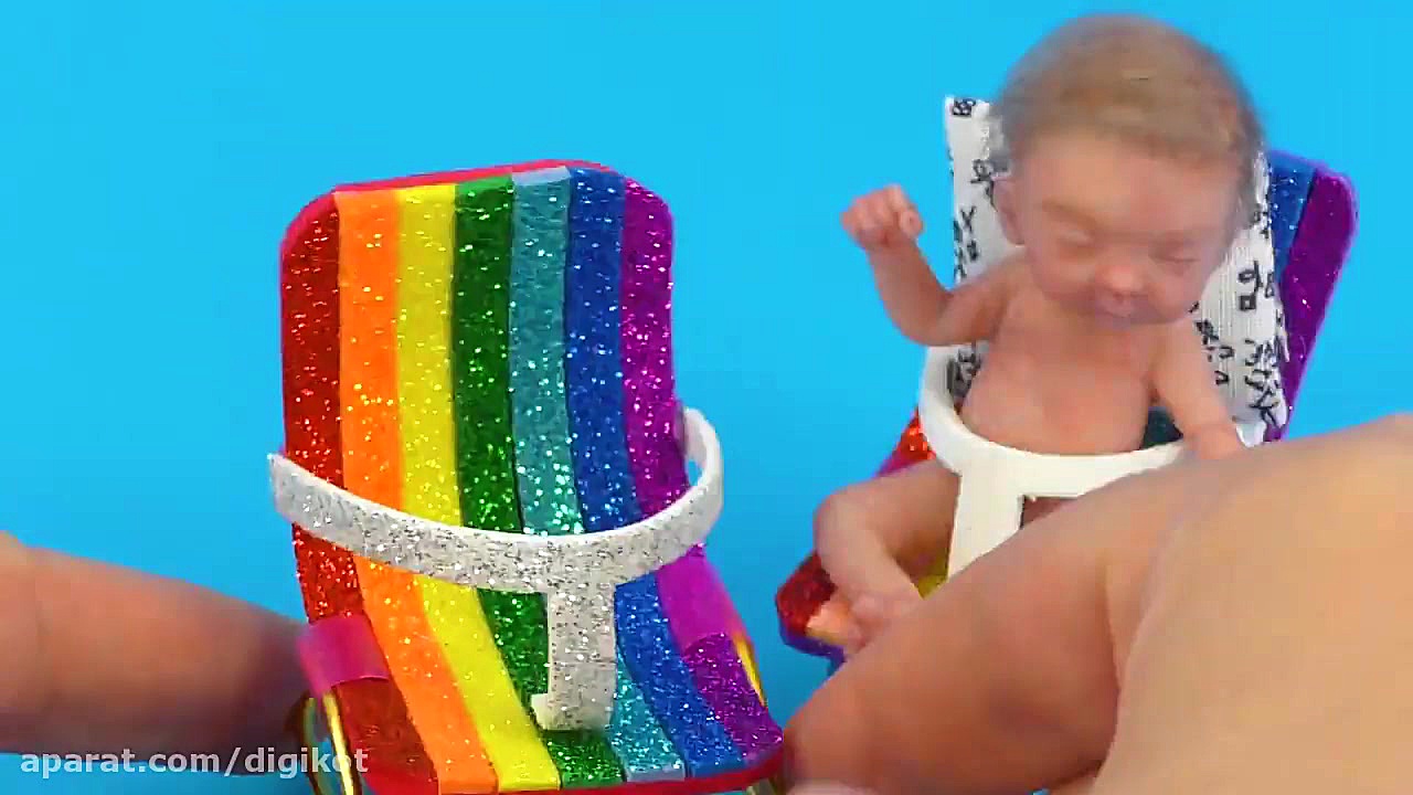 ساخت صندلی با طرح رنگین کمان ب...