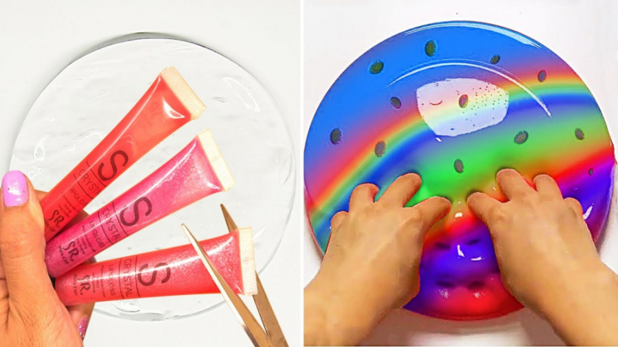 مجموعه اسلایم شفاف و لوازم میک...