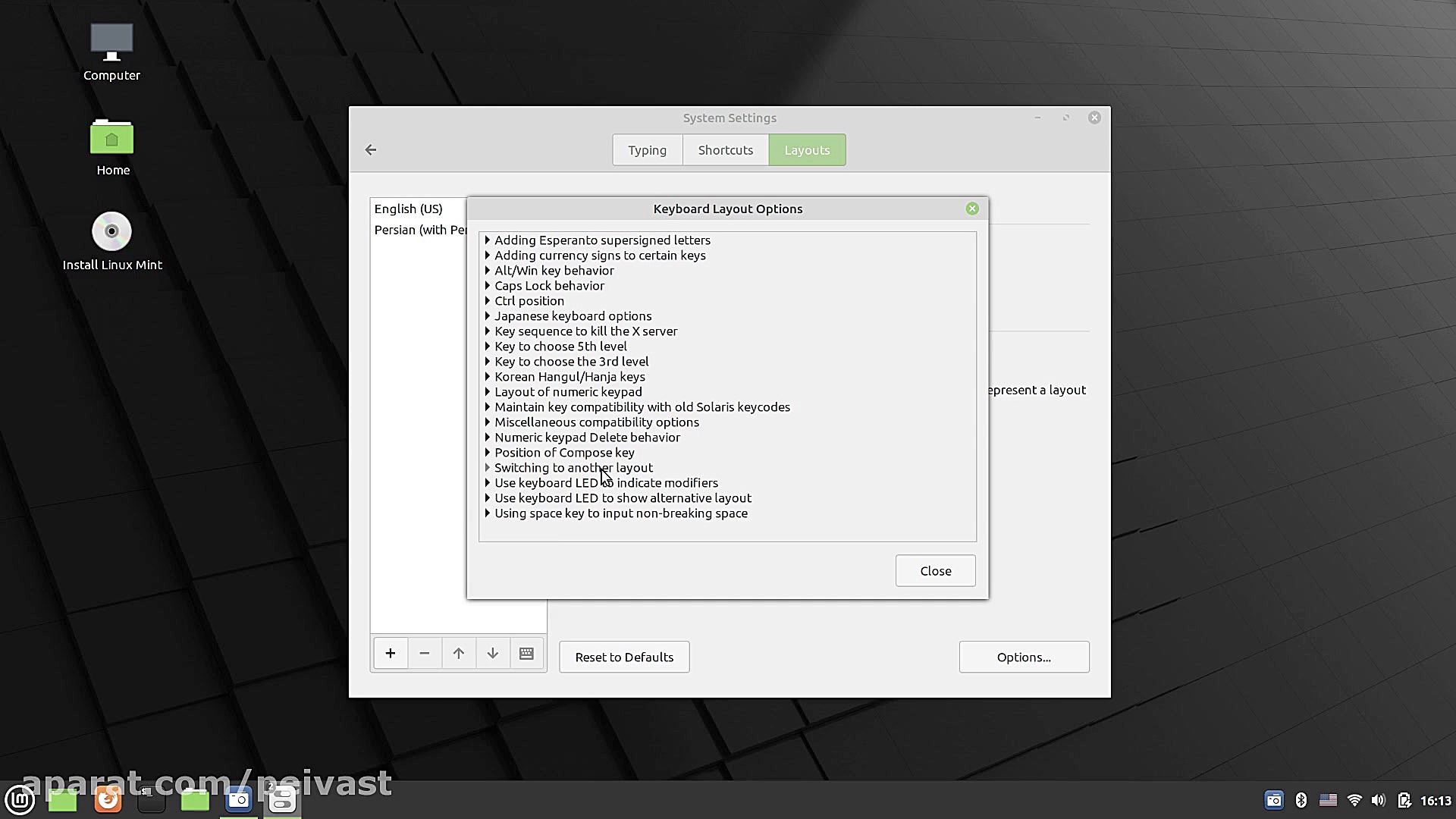 راه‌اندازی اولیه لینوکس مینت...