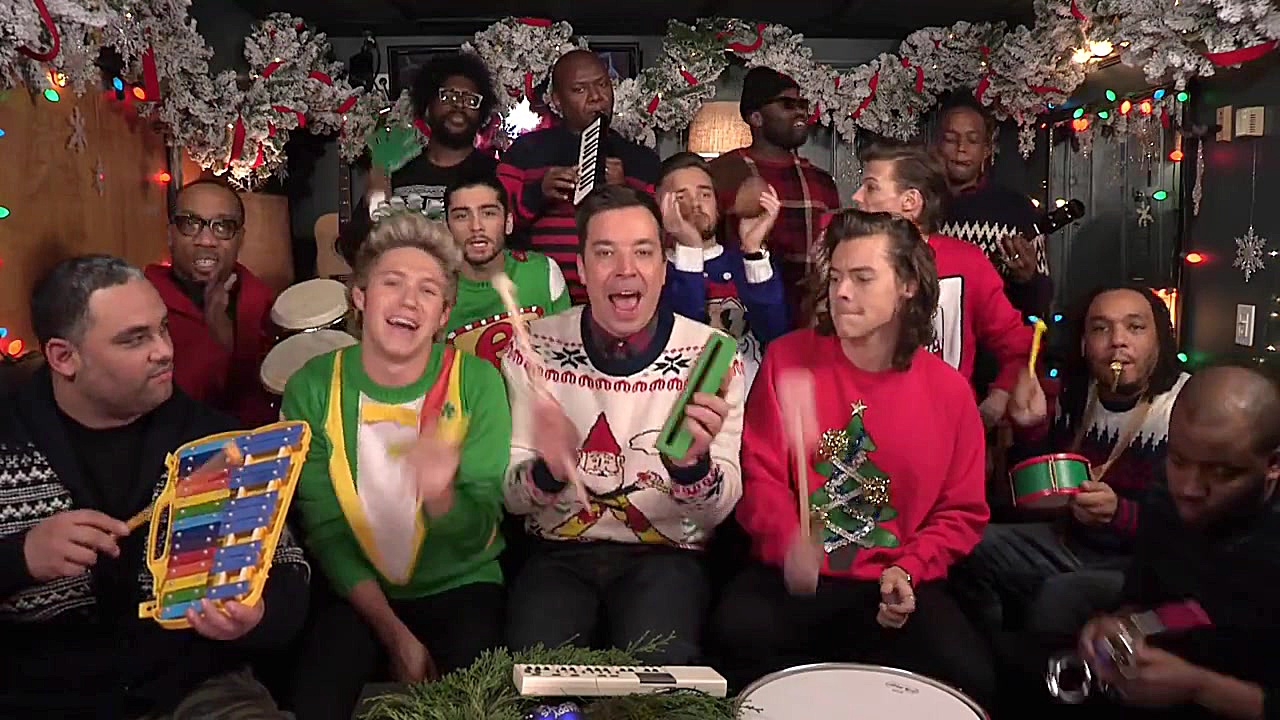 1d و جیمی فالون بابانوئل به شه...