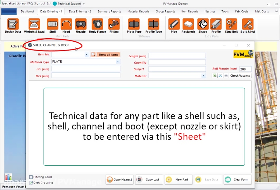 Shell Data 6-1 Entering Shell Data From Pipe (وارد کردن اطلاعات Shell ساخته شده از ...