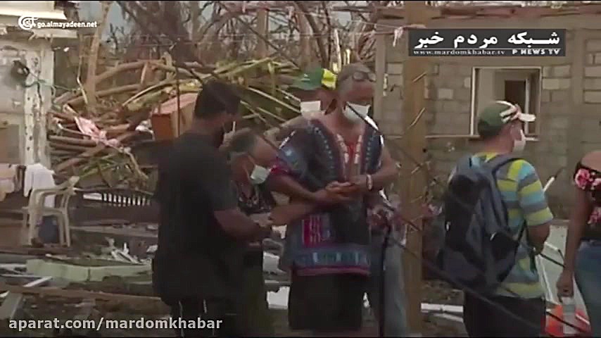 خسارت طوفان در جزایر کلمبیا