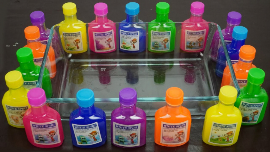 مخلوط کردن اسلایمهای رنگی