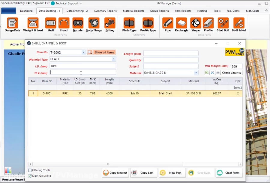 Shell Data 6-2 Entering Shell Data From Plate (وارد کردن اطلاعات Shell از ورق ...