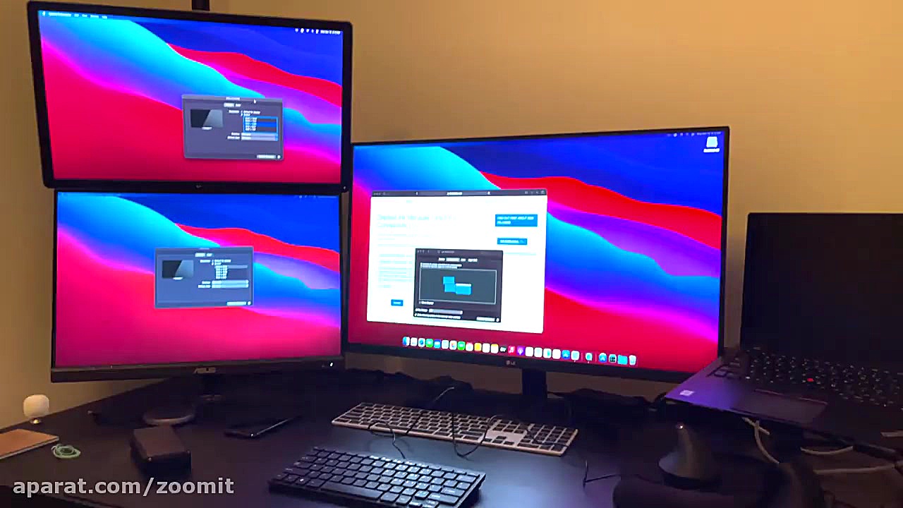 اتصال ۶ نمایشگر 4K به مک‌های م...