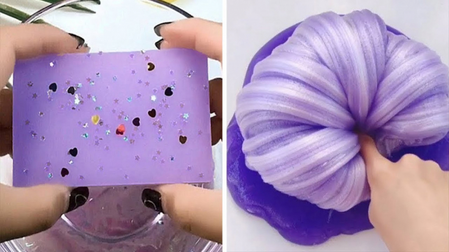 بازی با اسلایمهای رنگی و شفاف...