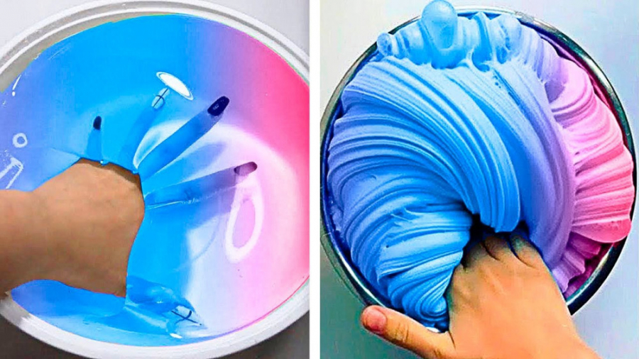 ریلکس اسلایمهای شفاف رنگی و سف...