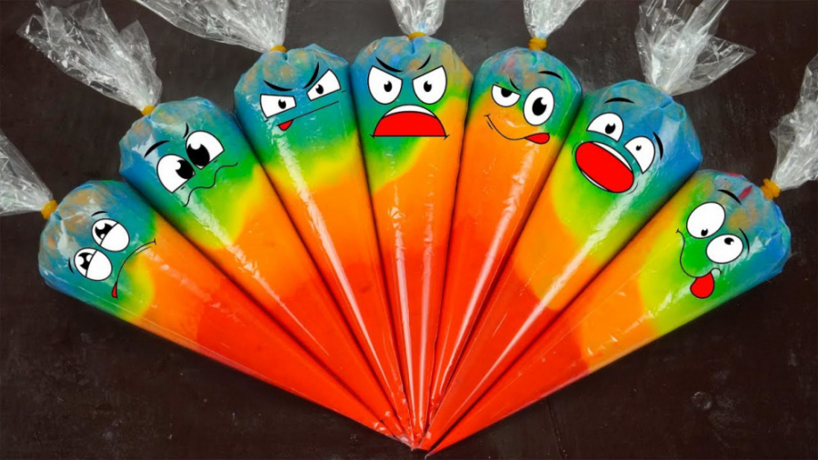 مخلوط اسلایمهای رنگین کمانی