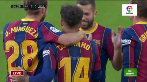 گل کوتینیو به اوساسونا ( 9 آذر...