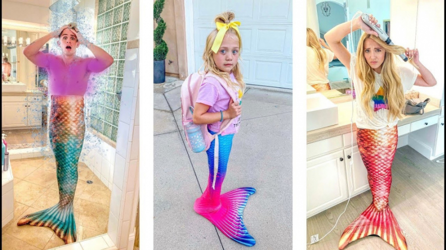 چالش پری دریایی خانوادگی