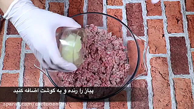 کباب گوشت و سیب زمینی داخل فر...