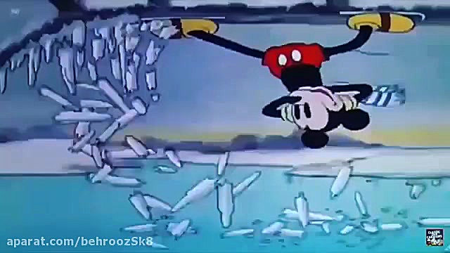 کارتون اسکیت روی یخ میکی و مین...