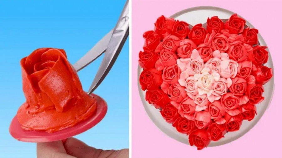 چگونه کیک های قلبی به شکل حرفه...