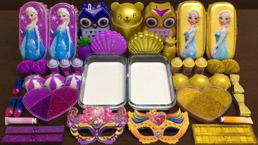 اسلایم السا فروزن  تم طلایی و...