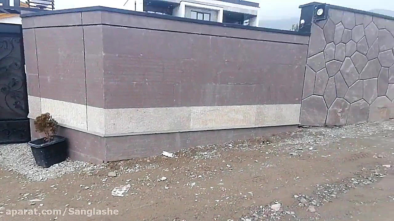 اجرای دیوار باغ با سنگ لاشه در...
