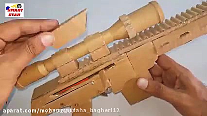 ساخت تفنگ با مقوا که شلیک میکن...