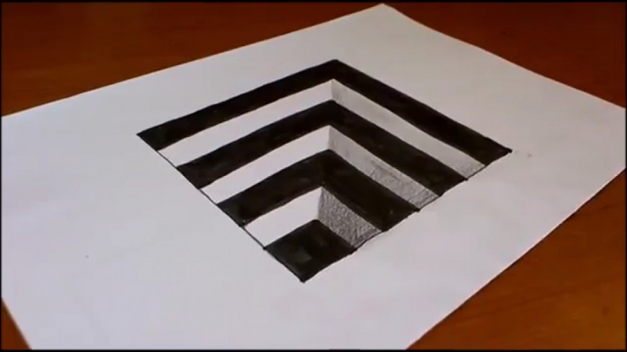 اموزش نقاشی سه بعدی بسیار اسان...