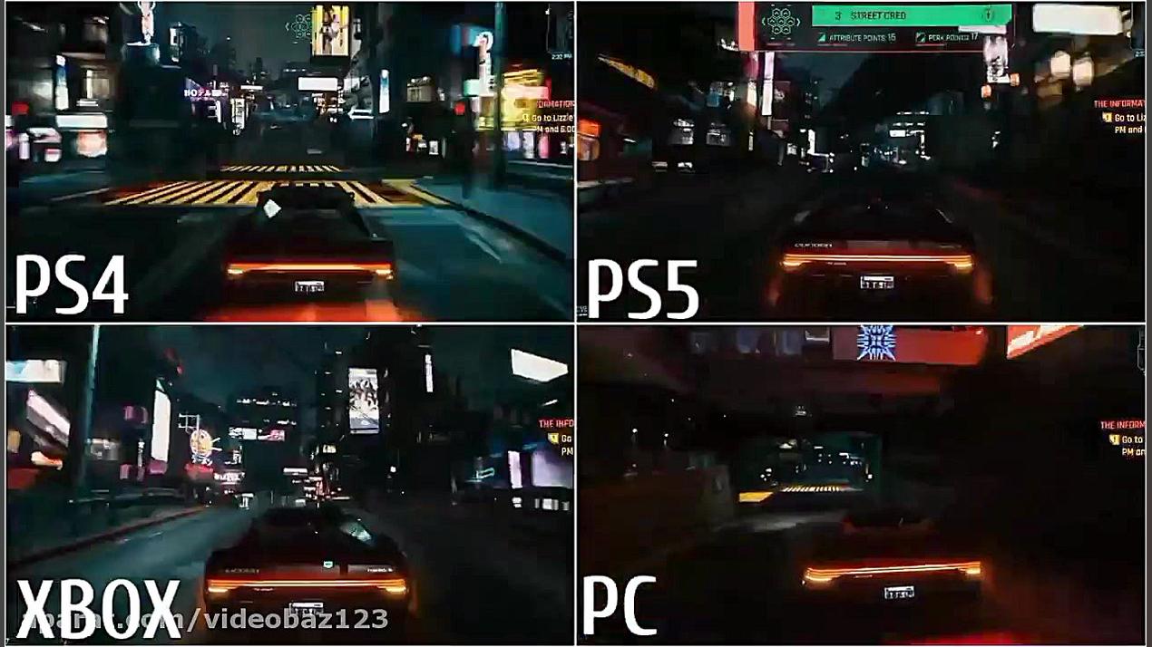 مقایسه گرافیک Cyberpunk 2077