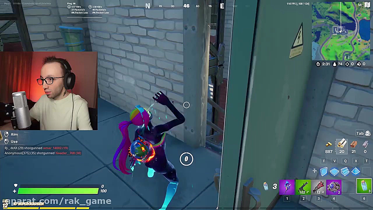 گیمپلی حساس فورتنایت tinyone p...