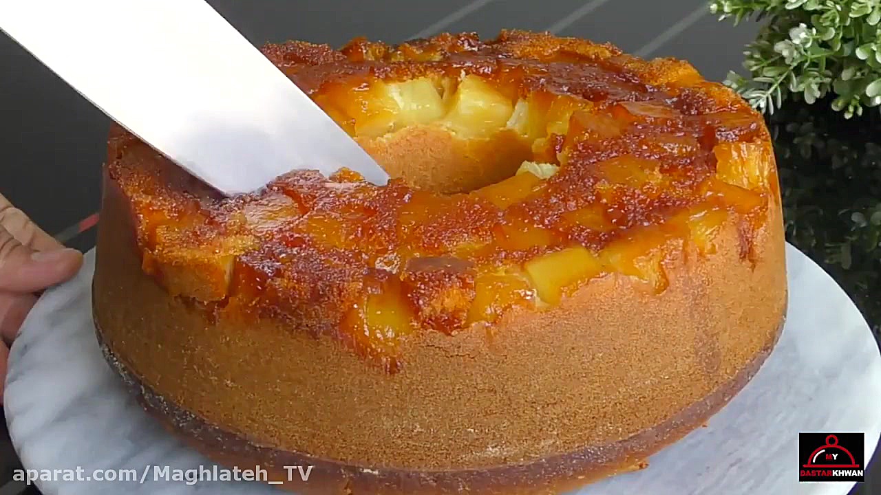 طرز تهیه کیک آناناس ساده و خوش...
