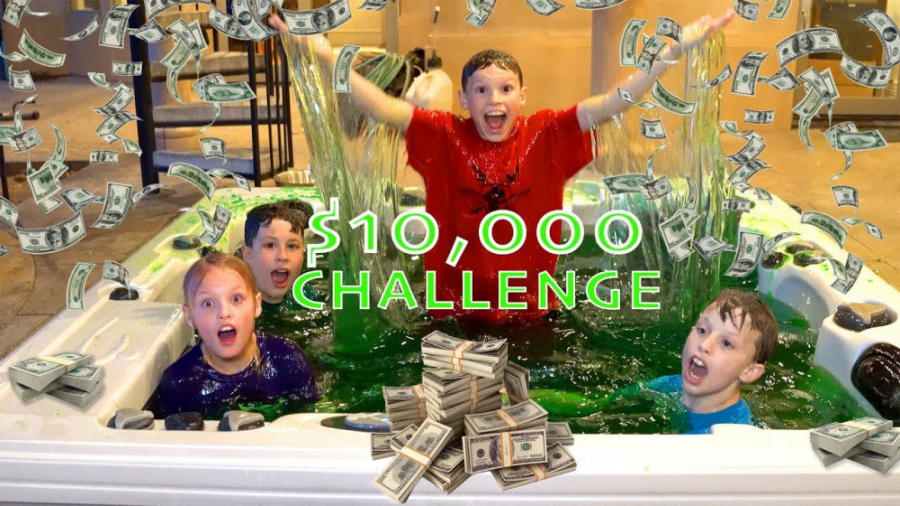 چالش اسلایم  شنا در اسلایم