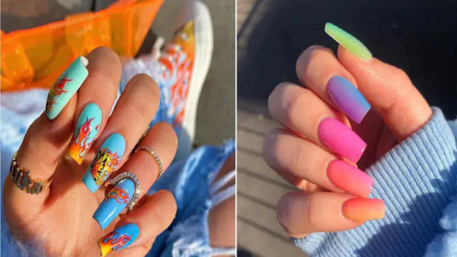 بهترین طراحی های ناخن  آموزش ک...