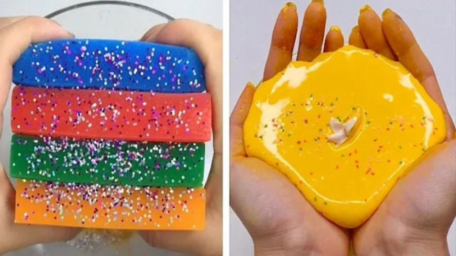 اسلایم کیوت  بازی با اسلایم ژل...