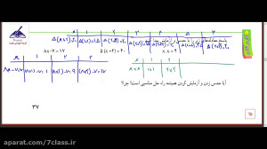 جواب کاردرکلاس صفحه 37 ریاضی ه...