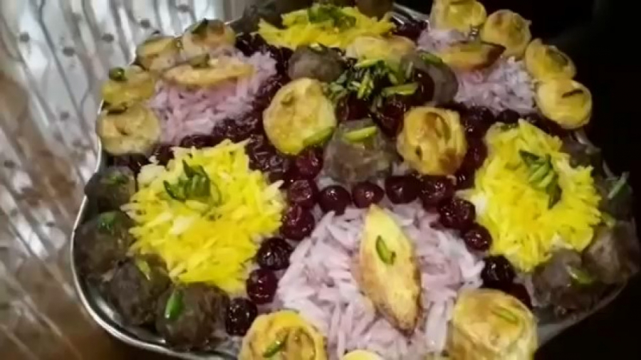 آموزش آلبالو پلو با ته دیگ قال...