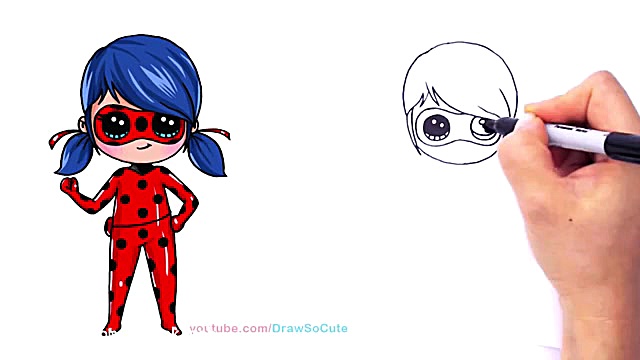 اموزش نقاشی لیدی باگ