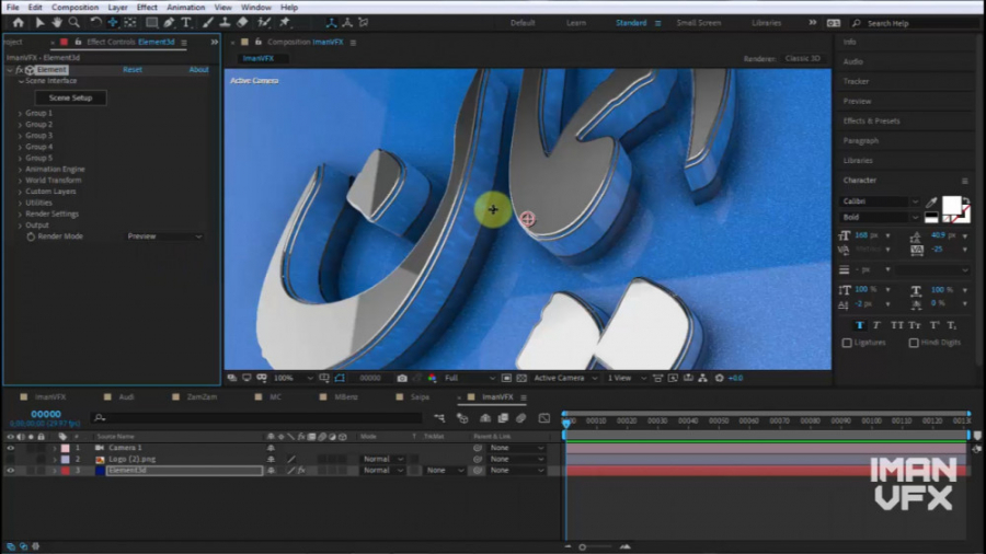 آموزش افترافکت پلاگین Element...
