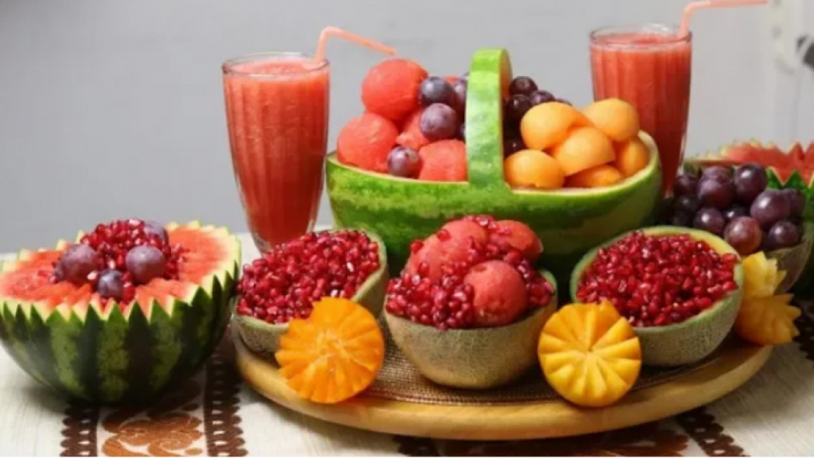 آموزش تزئین میوه شب یلدا  میوه...