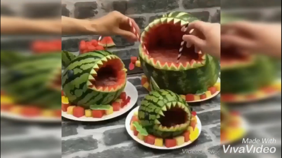 تزئین هندوانه شب یلدا