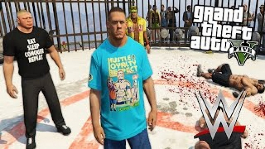 جان سینا و براک لزنار در 5 GTA