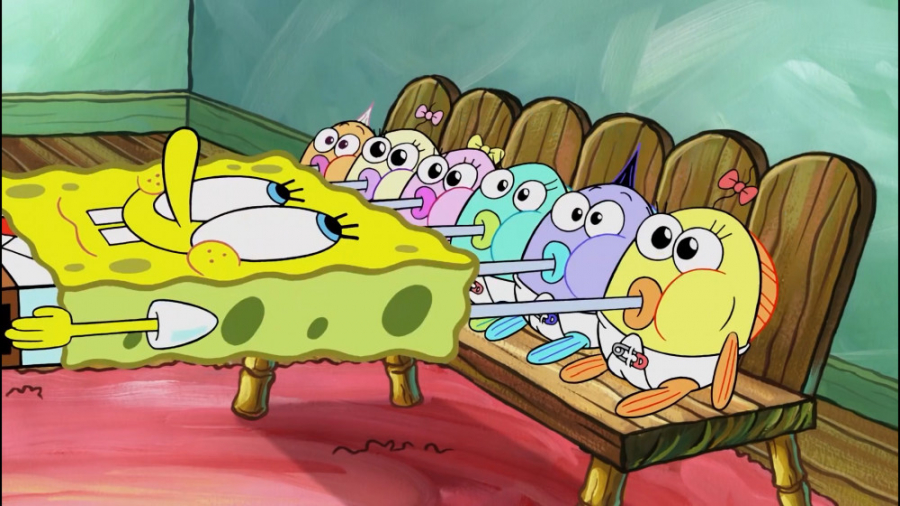 پاتریک و باب اسفنجی پرستار بچه...